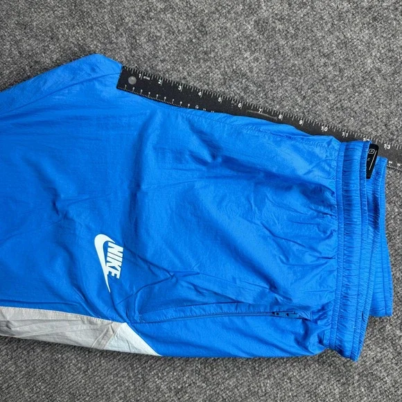 Nike Track Pants Mens XL Blue 1990 Reissue Windbreaker Mesh Lined Swoosh - Picture 7 of 9